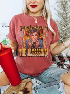 Vintage T Shirt Uncle Lewis Funny Christmas Movie Tee They Want You To Say Grace The Blessing Comfort Colors Ugly Christmas Shirt