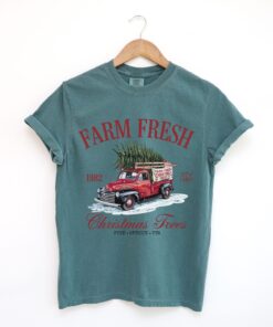 vintage t shirt vintage farm fresh christmas trees crewneck retro holiday apparel rustic xmas tree design for festive celebrations whcj3 scaled