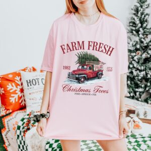 vintage t shirt vintage farm fresh christmas trees crewneck retro holiday apparel rustic xmas tree design for festive celebrations zvqkv