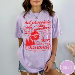Vintage T Shirt Womens Christmas Retro Tee in Comfort Colors with Hot Chocolate Design for Trendy Holiday Style 11 vintage t shirt womens christmas retro tee in comfort colors with hot chocolate design for trendy holiday style 56bmp