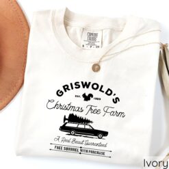 vintage t shirts christmas tree farm tee comfort colors fabric for family gatherings and winter celebrations fonxi