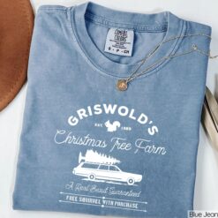 vintage t shirts christmas tree farm tee comfort colors fabric for family gatherings and winter celebrations vacow