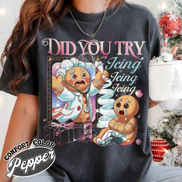 vintage t shirts did you try icing it shirt funny nurse doctor tee for health care workers gingerbread christmas design cet2u