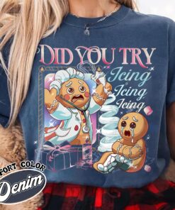 vintage t shirts did you try icing it shirt funny nurse doctor tee for health care workers gingerbread christmas design hwilc