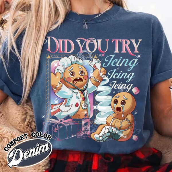 vintage t shirts did you try icing it shirt funny nurse doctor tee for health care workers gingerbread christmas design hwilc