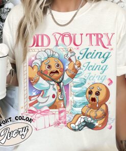 vintage t shirts did you try icing it shirt funny nurse doctor tee for health care workers gingerbread christmas design sh43z