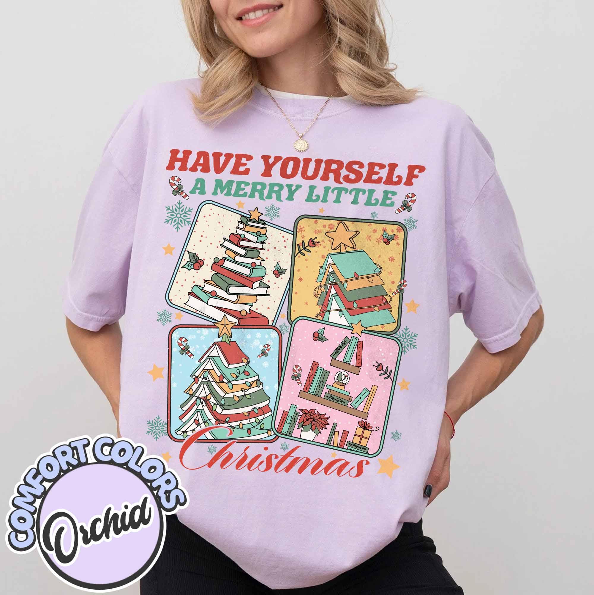 vintage t shirts have yourself a merry little christmas shirt comfort colors with bookish design for bookworms and booktroverts nywfm