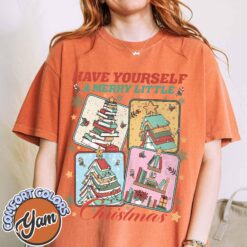 vintage t shirts have yourself a merry little christmas shirt comfort colors with bookish design for bookworms and booktroverts omr30