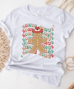 vintage t shirts howdy gingerbread man western christmas shirt for women with trendy cowboy design and country style 6zk1w