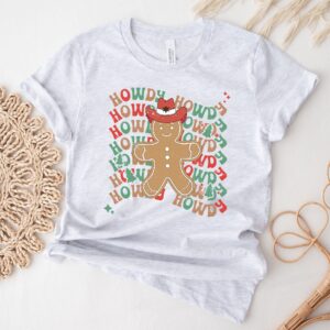 vintage t shirts howdy gingerbread man western christmas shirt for women with trendy cowboy design and country style 6zk1w