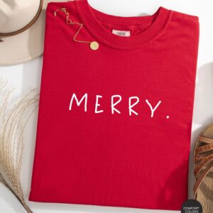 vintage t shirts matching christmas shirts believe merry bright custom tee minimalist retro design for holiday celebrations fvtyj scaled