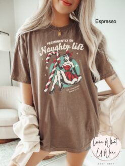 vintage t shirts naughty list t shirt funny christmas shirt retro holiday top oversized comfort colors tee for festive gatherings srzmk