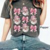 vintage t shirts pink santa t shirt with bow oversized comfort colors christmas tee trendy holiday top for women g1lsf