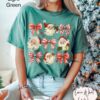 vintage t shirts womens retro santa christmas t shirt comfort colors oversized holiday tee with bow design for festive style waplj