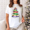 vintage teacher christmas shirt with crayon christmas tree design for holiday celebrations and festive classroom outfits ztax5