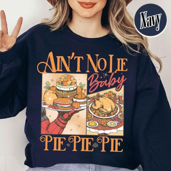 vintage thanksgiving pie sweatshirt featuring cherry and pumpkin pie design for halloween and christmas celebrations