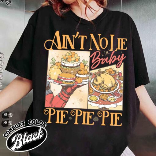 vintage thanksgiving pie t shirt featuring pumpkin and cherry pie design for halloween and christmas celebrations ibzuh