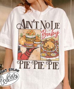 vintage thanksgiving pie t shirt featuring pumpkin and cherry pie design for halloween and christmas celebrations mcrb1