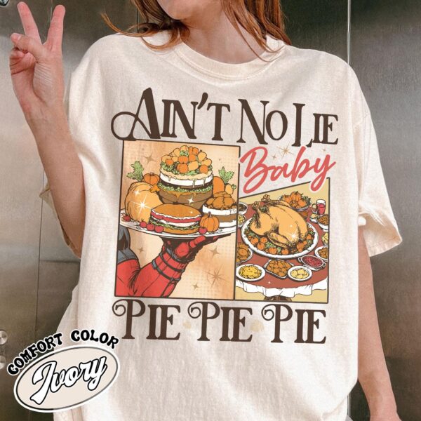 vintage thanksgiving pie t shirt featuring pumpkin and cherry pie design for halloween and christmas celebrations o2umv