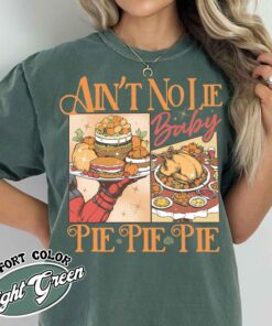 vintage thanksgiving pie t shirt featuring pumpkin and cherry pie design for halloween and christmas celebrations ufxzb