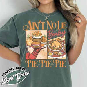 vintage thanksgiving pie t shirt featuring pumpkin and cherry pie design for halloween and christmas celebrations ufxzb