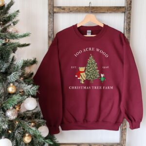 vintage winnie the pooh christmas sweatshirt classic design for holiday celebrations featuring iconic pooh and christmas tree graphics mus0u