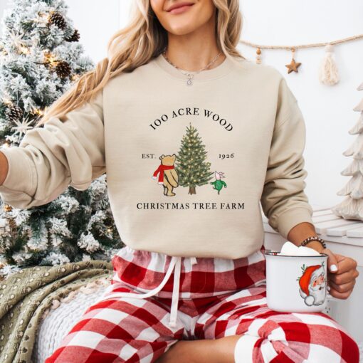 vintage winnie the pooh christmas sweatshirt classic design for holiday celebrations featuring iconic pooh and christmas tree graphics ygqyl scaled