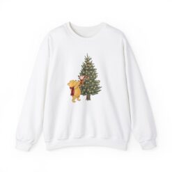 vintage winnie the pooh christmas sweatshirt classic design with christmas tree print for holiday celebrations arwjw