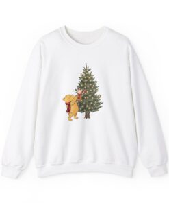 vintage winnie the pooh christmas sweatshirt classic design with christmas tree print for holiday celebrations arwjw