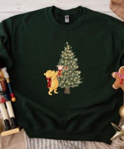 vintage winnie the pooh christmas sweatshirt classic design with christmas tree print for holiday celebrations gvwui scaled