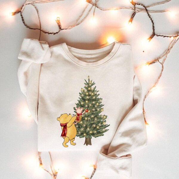 vintage winnie the pooh christmas sweatshirt classic design with christmas tree print for holiday celebrations lkakd scaled