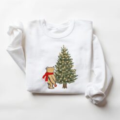 vintage winnie the pooh christmas sweatshirt classic pooh sweater with christmas tree design for holiday celebrations 0zgzk scaled