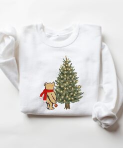 vintage winnie the pooh christmas sweatshirt classic pooh sweater with christmas tree design for holiday celebrations 0zgzk scaled