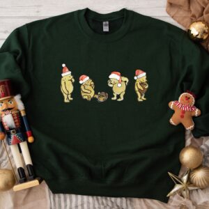 vintage winnie the pooh christmas sweatshirt classic pooh sweater with christmas tree design for holiday celebrations fz5u7