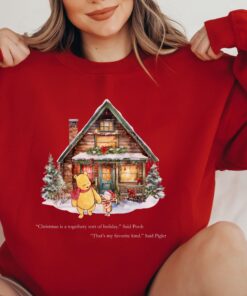 vintage winnie the pooh christmas sweatshirt classic pooh sweater with christmas tree design for holiday celebrations i87al scaled