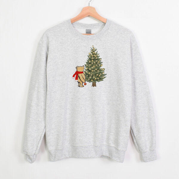 vintage winnie the pooh christmas sweatshirt classic pooh sweater with christmas tree design for holiday celebrations lc1yq scaled