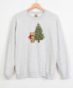 vintage winnie the pooh christmas sweatshirt classic pooh sweater with christmas tree design for holiday celebrations lc1yq scaled