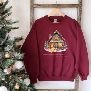 vintage winnie the pooh christmas sweatshirt classic pooh sweater with christmas tree design for holiday celebrations no2wh