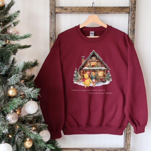 vintage winnie the pooh christmas sweatshirt classic pooh sweater with christmas tree design for holiday celebrations no2wh scaled