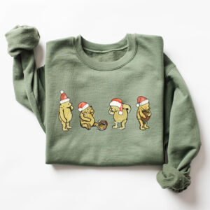 vintage winnie the pooh christmas sweatshirt classic pooh sweater with christmas tree design for holiday celebrations ohfbv