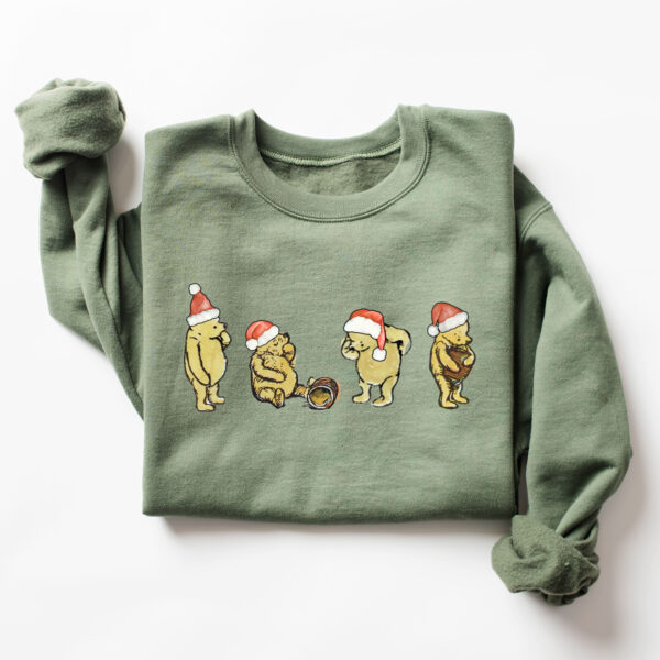 vintage winnie the pooh christmas sweatshirt classic pooh sweater with christmas tree design for holiday celebrations ohfbv scaled