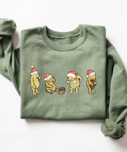 vintage winnie the pooh christmas sweatshirt classic pooh sweater with christmas tree design for holiday celebrations ohfbv scaled