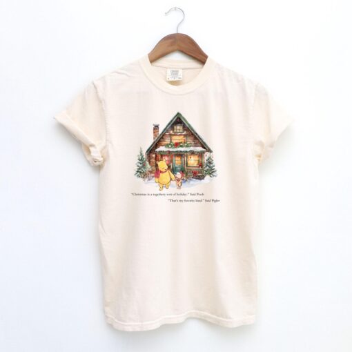 vintage winnie the pooh christmas t shirt featuring piglet design for a classic holiday look lfgv2 scaled