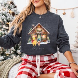 vintage winnie the pooh sweatshirt featuring piglet and friends for holiday celebrations in classic style ikokv