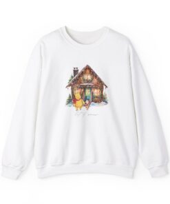 vintage winnie the pooh sweatshirt featuring piglet and friends for holiday celebrations in classic style s065p