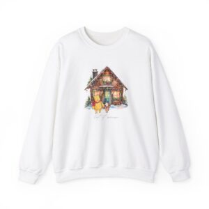 vintage winnie the pooh sweatshirt featuring piglet and friends for holiday celebrations in classic style s065p