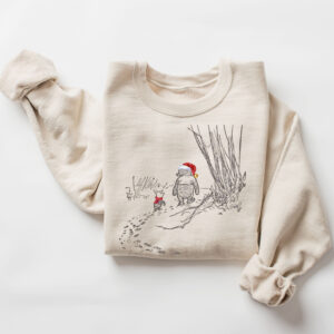 vintage winnie the pooh sweatshirt for christmas featuring winnie and piglet trendy crewneck for matching family holiday sweaters 0tsrh