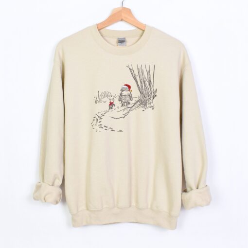 vintage winnie the pooh sweatshirt for christmas featuring winnie and piglet trendy crewneck for matching family holiday sweaters 2lpa0 scaled