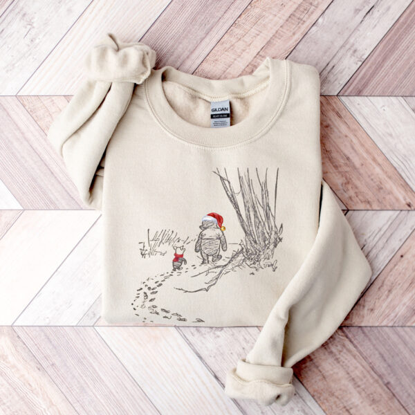 vintage winnie the pooh sweatshirt for christmas featuring winnie and piglet trendy crewneck for matching family holiday sweaters dhmpi scaled