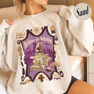 vintage wizard castle book sweatshirt for book lovers featuring enchanting design and cozy fit ideal for casual wear tjnpv